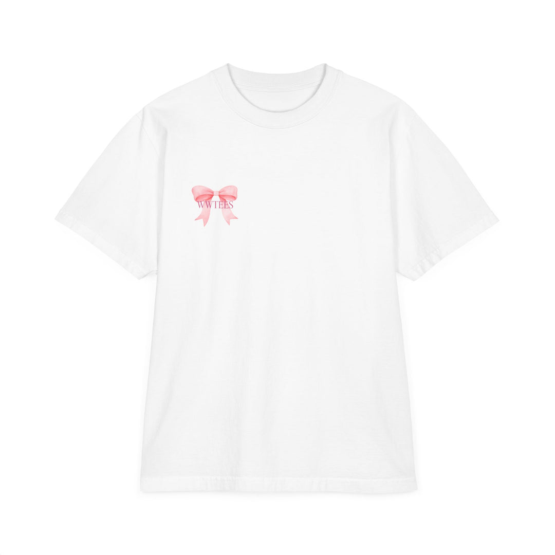 Daughter of the King Tee: An oversized, drop-shoulder t-shirt with a vintage-washed look, featuring reinforced stitching and a ribbed crew neck for streetwear style.