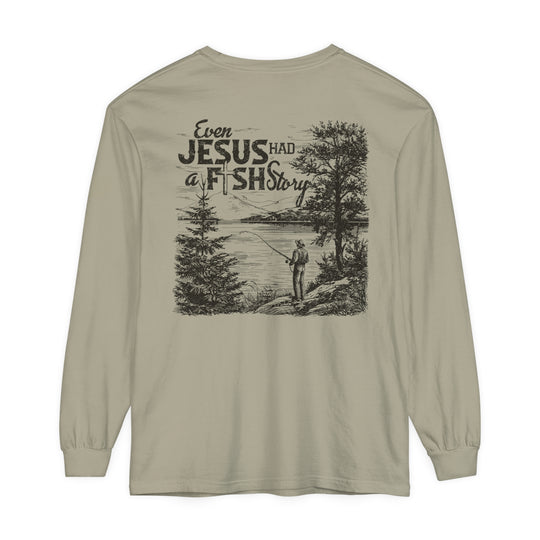 Jesus Fishing Story Long Sleeve T-Shirt