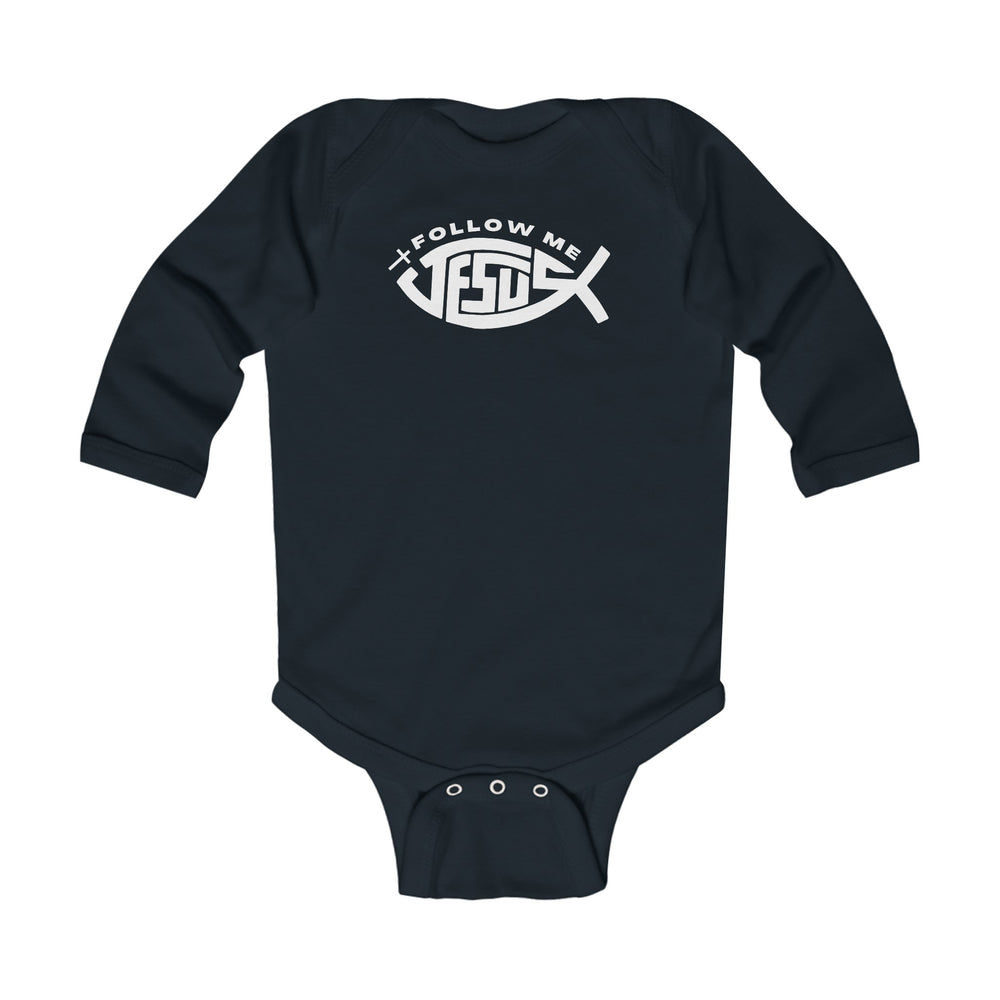 Jesus Follow Me Long Sleeve Onesie