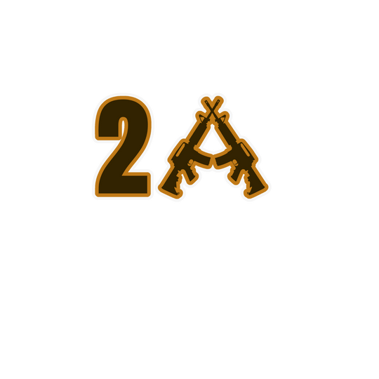 2A Tee featuring a bold “2” and rifle-shaped “A” graphic, designed for durability and comfort with 100% ring-spun cotton, perfect for unique style statements.