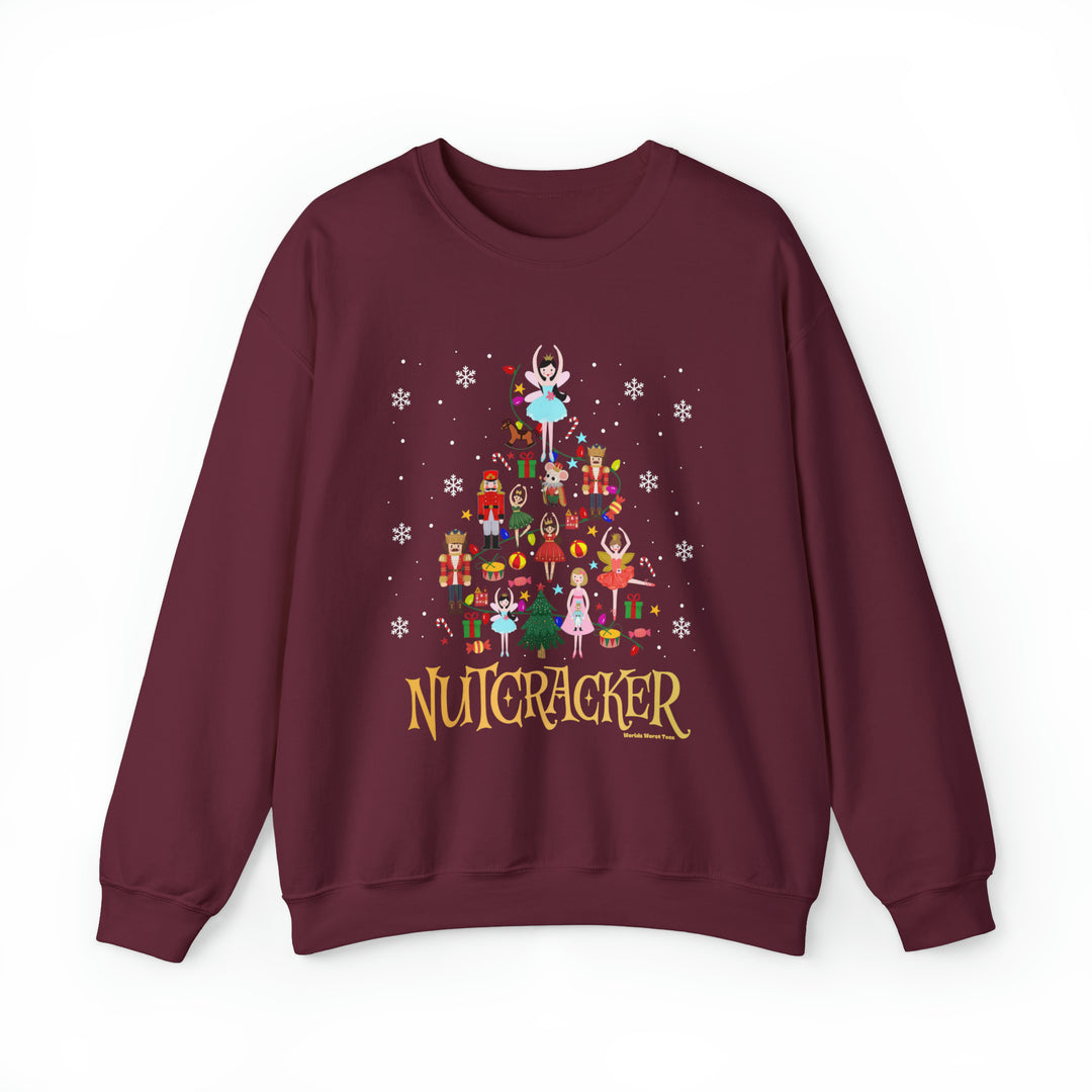 Unisex Nutcracker Crew sweatshirt, a blend of comfort and style. Ribbed knit collar, no itchy seams. 50% cotton, 50% polyester, loose fit, sewn-in label. Sizes S-5XL.