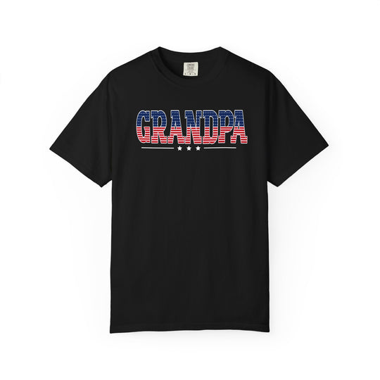 USA Grandpa Tee, a customizable, soft-washed, garment-dyed t-shirt with a relaxed fit and durable double-needle stitching, made from 100% ring-spun cotton.
