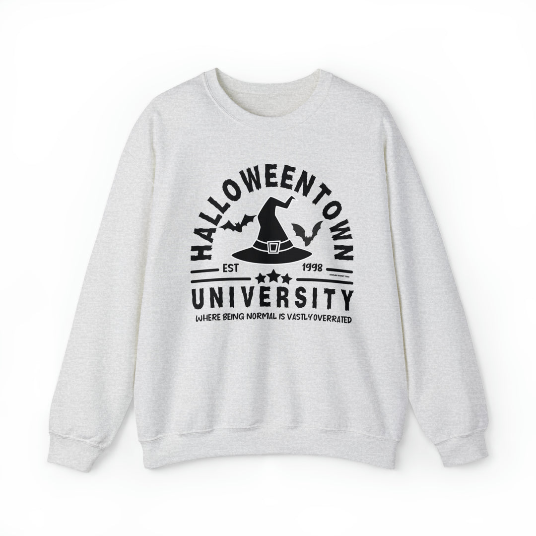 A unisex heavy blend crewneck sweatshirt featuring Halloweentown University Crew design. Comfortable, loose fit, ribbed knit collar, no itchy side seams. Ideal for any occasion. Made of 50% cotton, 50% polyester.