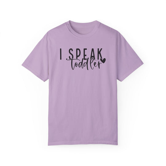 A purple toddler tee with black text, made of 100% ring-spun cotton. Garment-dyed for coziness, featuring a relaxed fit and durable double-needle stitching. From 'Worlds Worst Tees'.