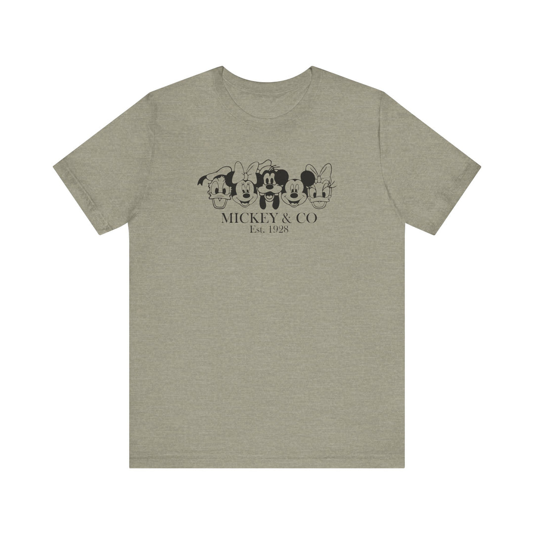 Mickey and CO Tee: Unisex jersey short sleeve t-shirt with ribbed knit collar, tapered shoulders, and dual side seams for lasting shape. Made from soft Airlume cotton.