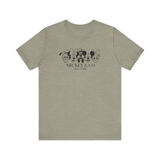 Mickey and CO Tee: Unisex jersey short sleeve t-shirt with ribbed knit collar, tapered shoulders, and dual side seams for lasting shape. Made from soft Airlume cotton.