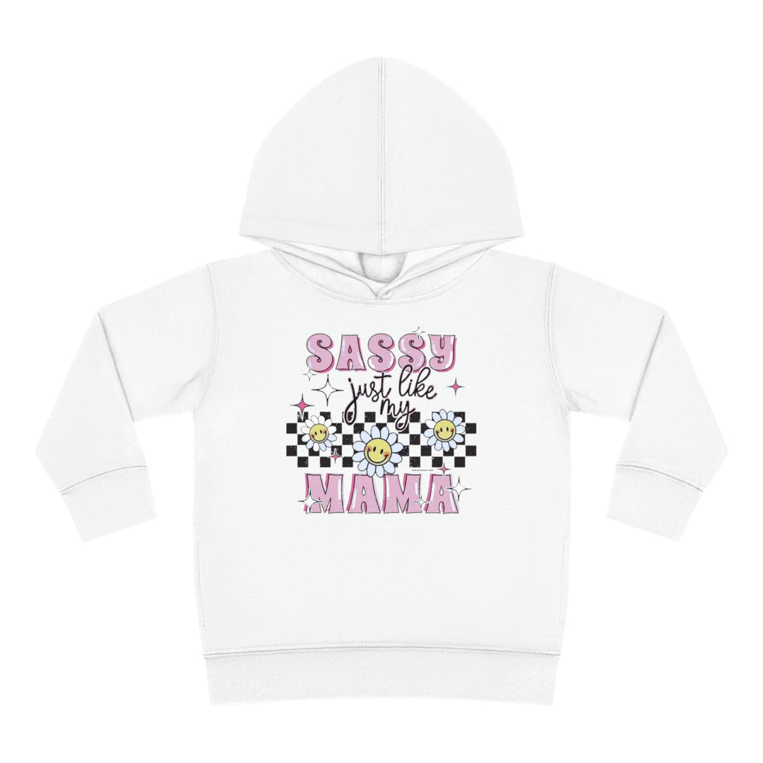 Toddler hoodie with durable design, jersey-lined hood, and side seam pockets. Sassy Like My Mama Toddler Hoodie by Worlds Worst Tees. Comfortable blend of cotton and polyester for long-lasting coziness.