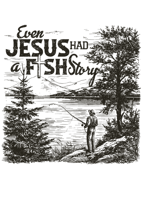 Jesus Fishing Story Long Sleeve T-Shirt