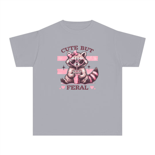 Cute but Feral Kids Tee, classic fit, soft-washed, garment-dyed, made from 100% combed ring-spun cotton, designed for comfort in kids' active routines.