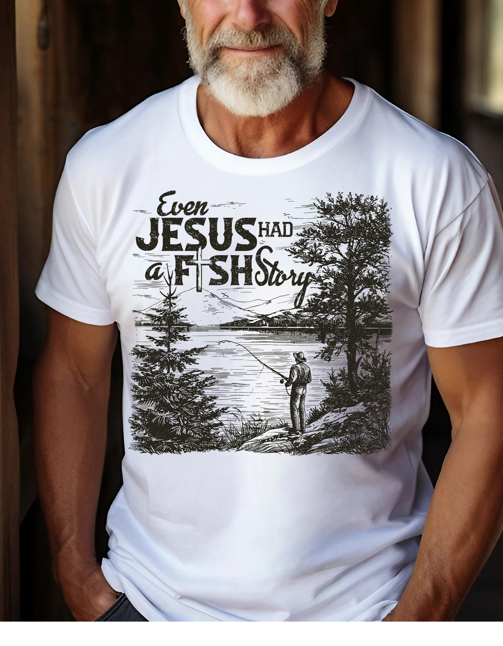 Jesus Fishing Story T-shirt