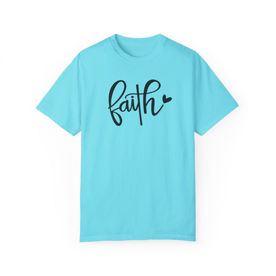 Faith Tee: Garment-dyed t-shirt in ring-spun cotton. Soft-washed fabric for coziness, relaxed fit for daily wear. Double-needle stitching, no side-seams for durability and shape retention. Worlds Worst Tees.