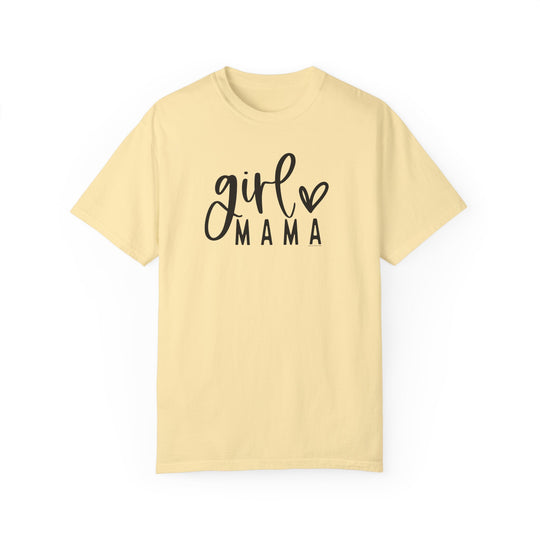 Relaxed fit Girl Mama Tee in 100% ring-spun cotton. Garment-dyed for extra coziness, featuring double-needle stitching for durability and a seamless design. Ideal for daily wear.
