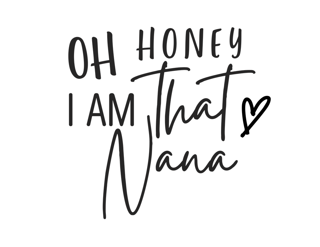 A classic unisex ultra cotton tee with no side seams and ribbed collar, featuring the Oh Honey I am that Nana Tee design. Made of 100% US cotton for comfort and style.