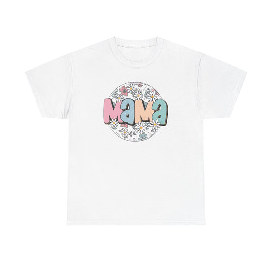 Sassy Mama Flower Tee: Unisex heavy cotton t-shirt with logo. Seamless, durable, ribbed collar. 100% cotton, medium weight, classic fit. Sizes S-5XL.