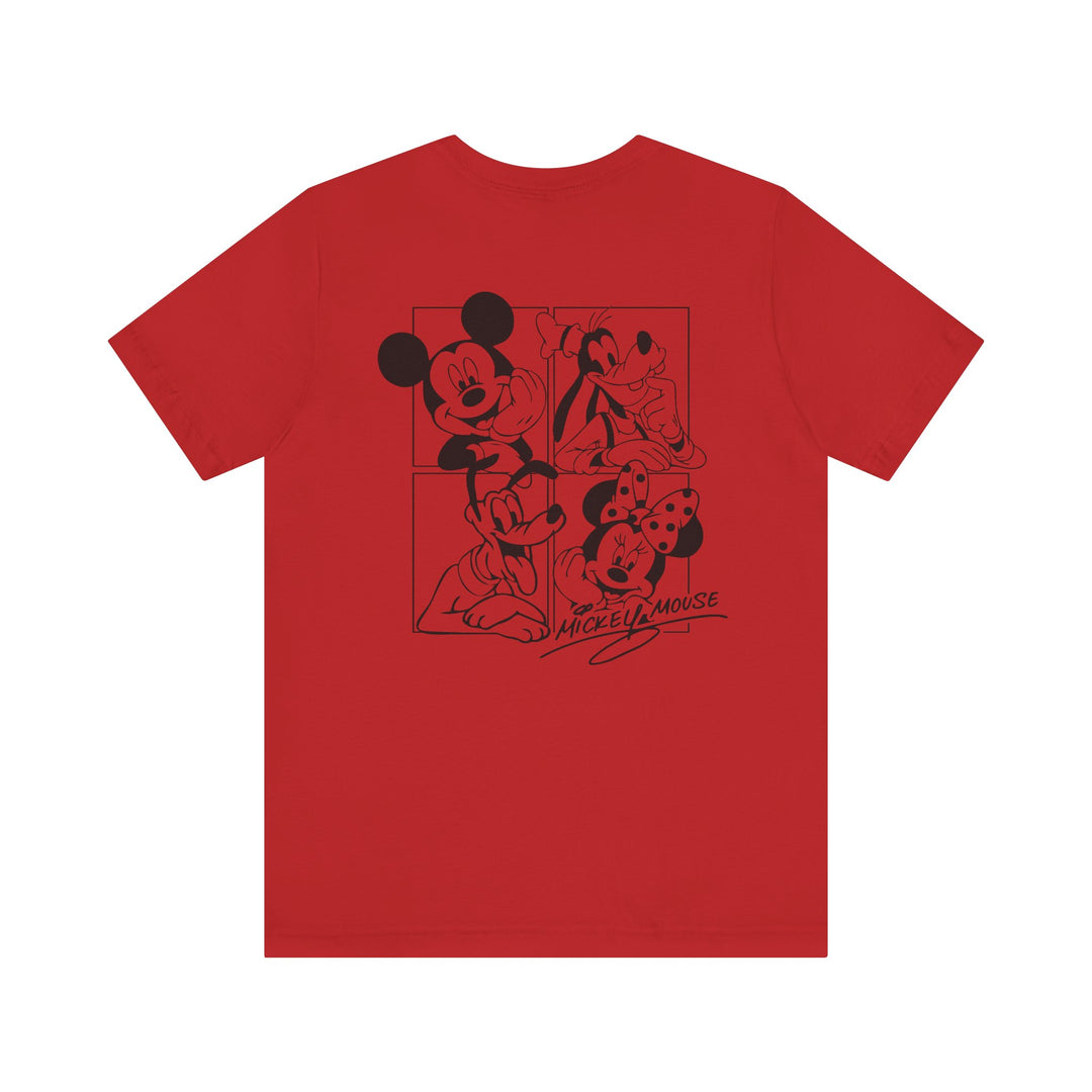 Mickey and CO Tee, a classic unisex jersey short sleeve shirt with a crew neckline and ribbed knit collars for shaping.