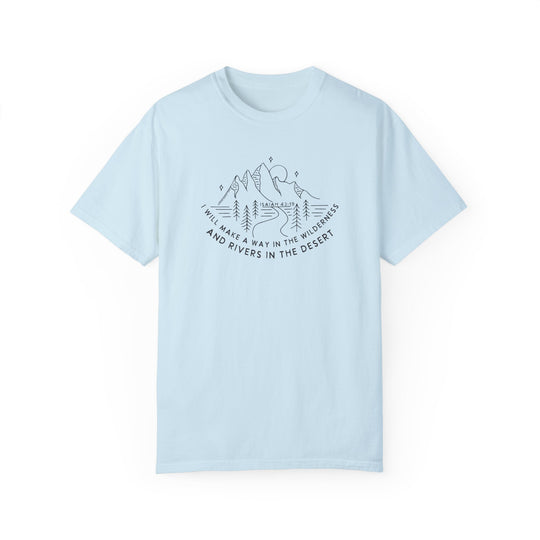 A relaxed fit I Will Make a Way Tee crafted from 100% ring-spun cotton. Garment-dyed for coziness, double-needle stitching for durability, and seamless design for a tubular shape. From Worlds Worst Tees.