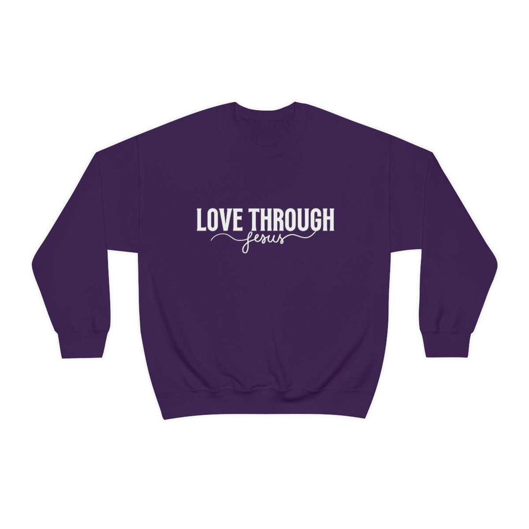 Love Through Jesus Crewneck 28020076944471894010 44 Sweatshirt Worlds Worst Tees