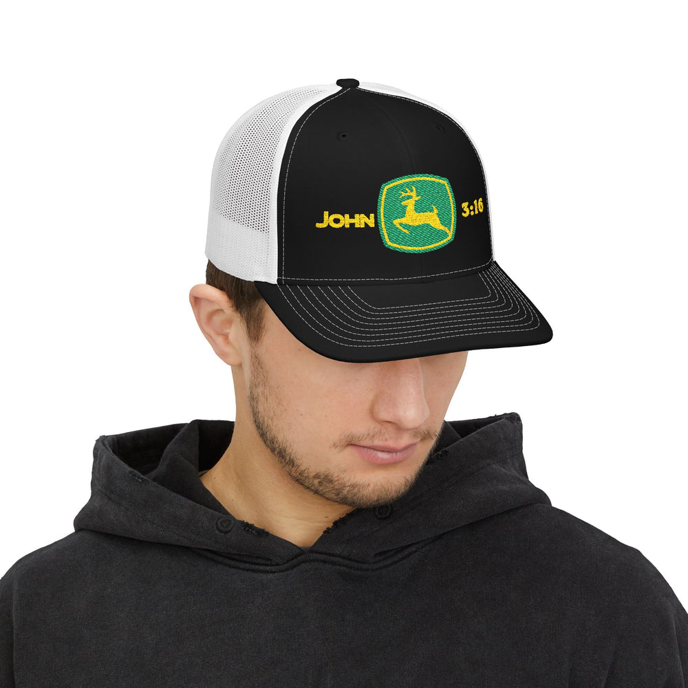 John 3:16 Snapback Trucker Cap (Embroidery)