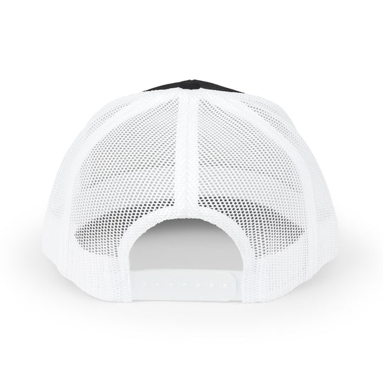 Grammy Snapback Trucker Cap with a classic 6-panel design, mid-profile fit, pre-curved visor, cotton sweatband, and adjustable snap closure for a stylish, comfortable look.