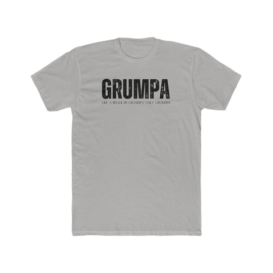 Grumpa Tee: Garment-dyed ring-spun cotton t-shirt with a relaxed fit, double-needle stitching, and seamless design. Medium weight for daily comfort from Worlds Worst Tees.