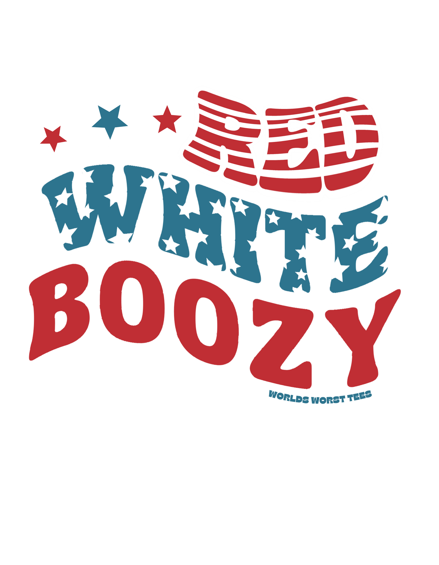 Red White and Boozy Tee