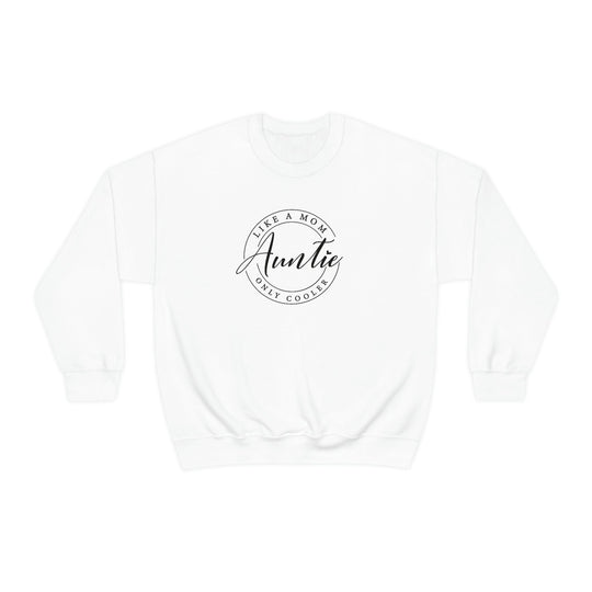 Auntie Crewneck unisex sweatshirt with ribbed knit collar. 50% cotton, 50% polyester blend, medium-heavy fabric, loose fit, sewn-in label. Comfortable and stylish.