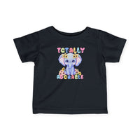 Totally Adorable Baby Tee with durable ribbed knitting and taped shoulders, designed for comfort and shape-retention, ideal for infants and toddlers.