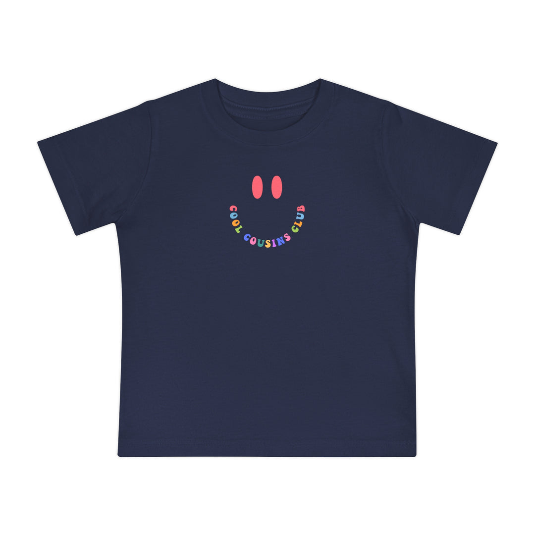 Cool Cousins Club Baby Tee, a soft, shrink-resistant t-shirt for babies, designed for comfort and style, made from 100% airlume combed and ringspun cotton.