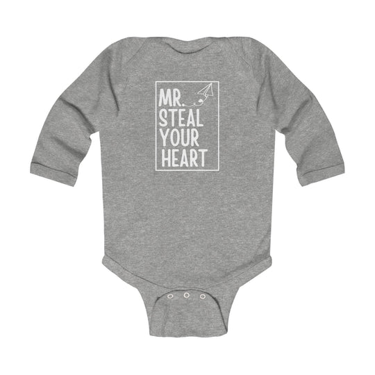 Mr. Steal Your Heart Long Sleeve Onesie