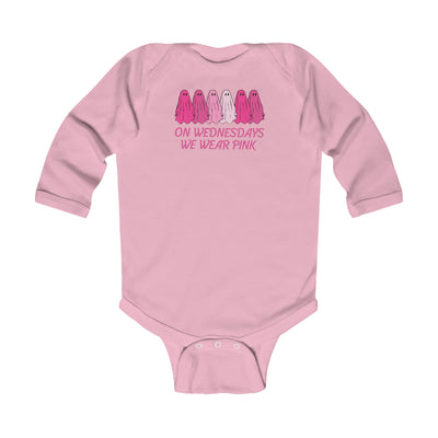 On Wednesday's We Wear Pink Baby Long Sleeved Onesie