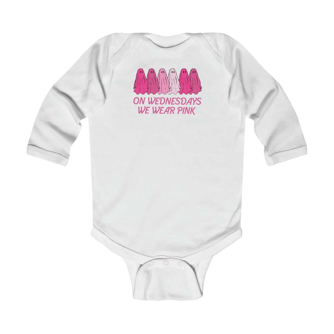 A white baby bodysuit featuring pink text and a cute pink bunny design. Made of soft, durable cotton for baby's comfort. Plastic snaps for easy changing. From Worlds Worst Tees.