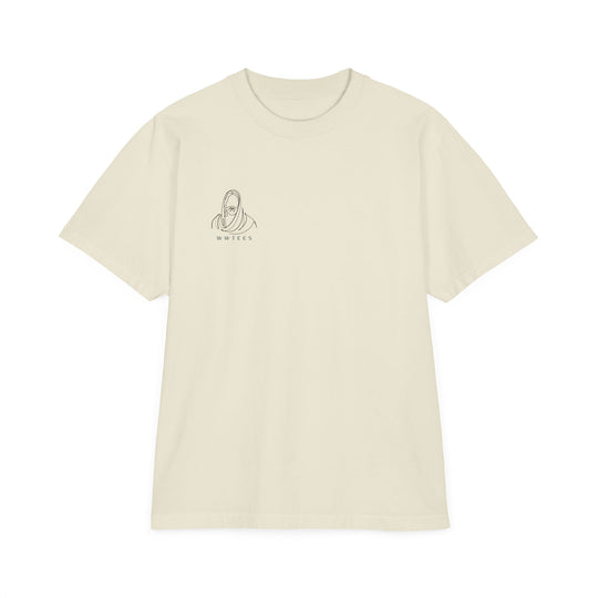 Jesus Lover Tee, oversized unisex drop-shoulder shirt with reinforced stitching, ribbed crew neck, and vintage-washed look, crafted from 100% USA cotton for comfort and style.