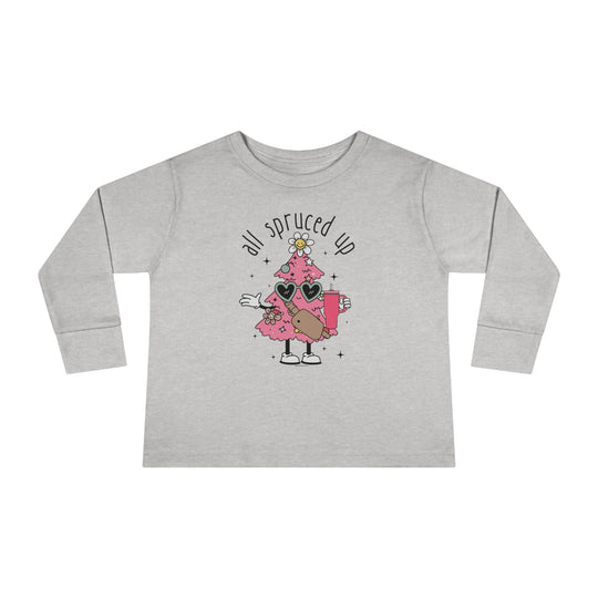 Toddler long-sleeve tee featuring a cartoon character design, made of 100% combed ringspun cotton. Topstitched ribbed collar and EasyTear™ label for durability and comfort. From 'Worlds Worst Tees'.