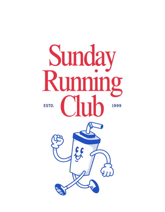 Unisex heavy blend crewneck sweatshirt, Sunday Running Club, showcasing a classic fit with ribbed collar, ideal for colder months, offering comfort and durability.