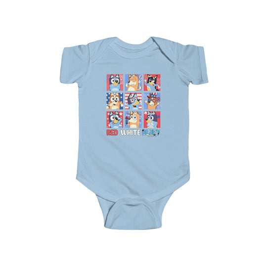A durable and soft infant fine jersey bodysuit featuring cartoon characters, ideal for NB to 24M sizes. Made of 100% cotton with ribbed knitting for durability and plastic snaps for easy changing access. From 'Worlds Worst Tees'.