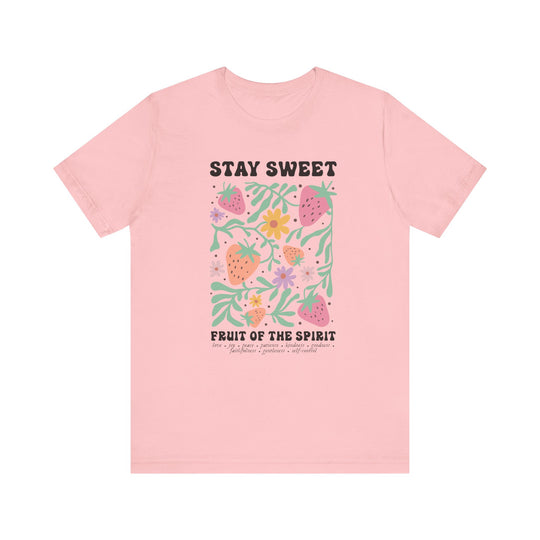 Unisex jersey short sleeve Fruit of the Spirit Tee, featuring a classic crew neckline and ribbed knit collars for a comfortable, durable fit.