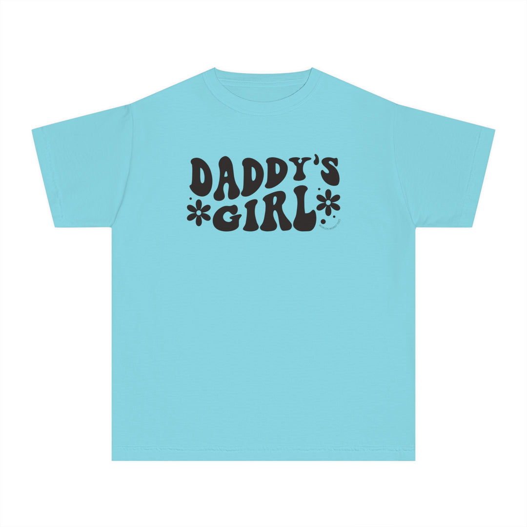 Kid's tee shirt featuring Daddy's Girl design. Made of 100% combed ringspun cotton for comfort. Light fabric, classic fit, ideal for active kids. Sizes XS to XL available. Sew-in twill label included.