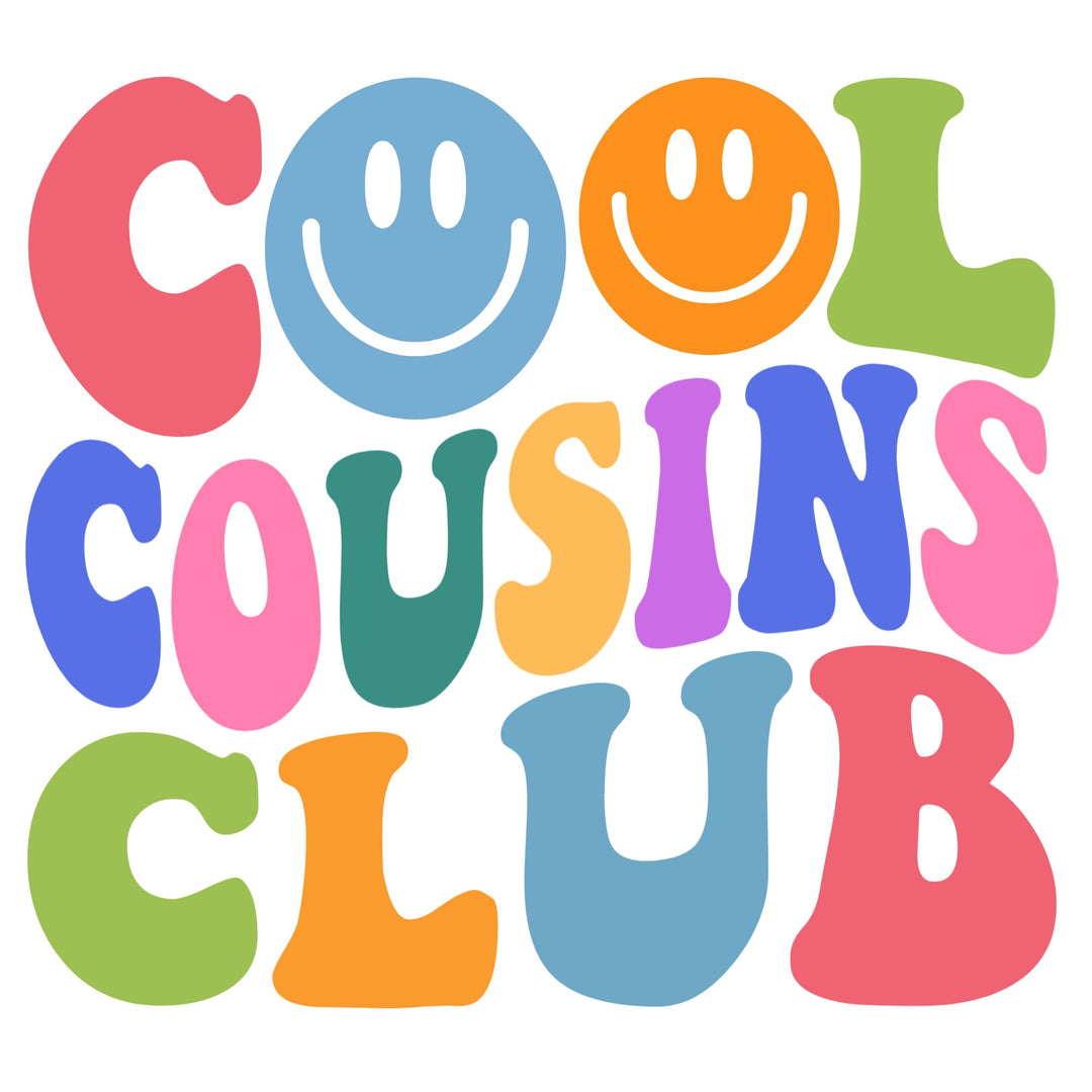 Cool Cousins Club Baby Tee, a soft, shrink-resistant crew neck for infants, designed for comfort during first steps with durable, pre-shrunk cotton fabric.