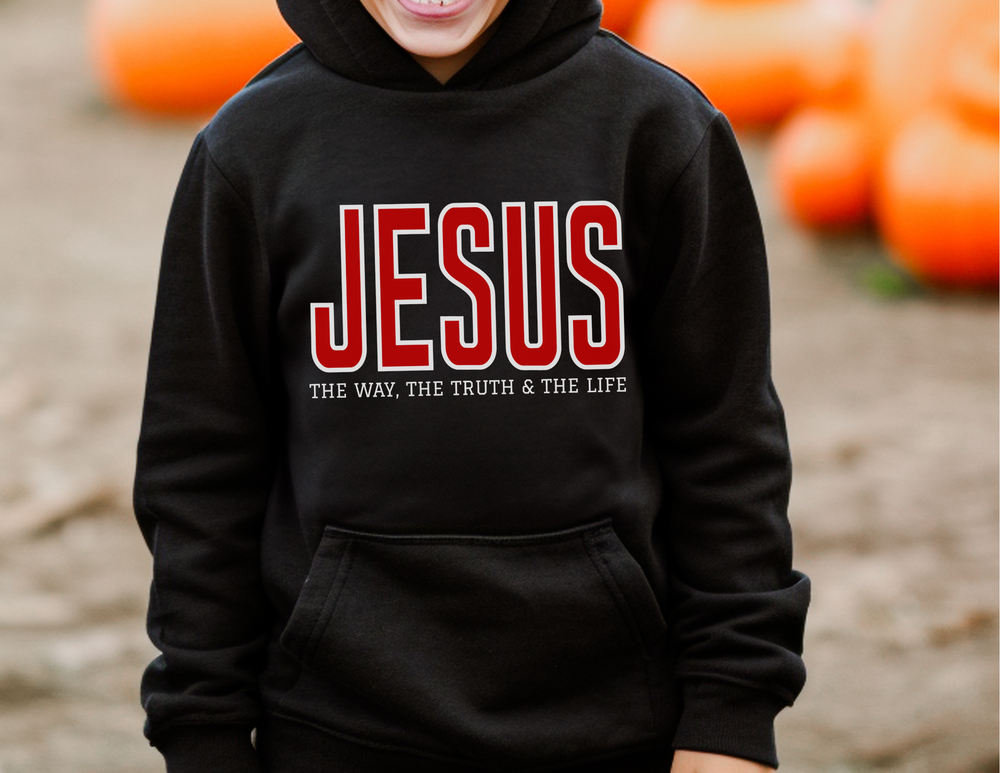 Jesus, the Way, the Truth, the Life Youth Hoodie