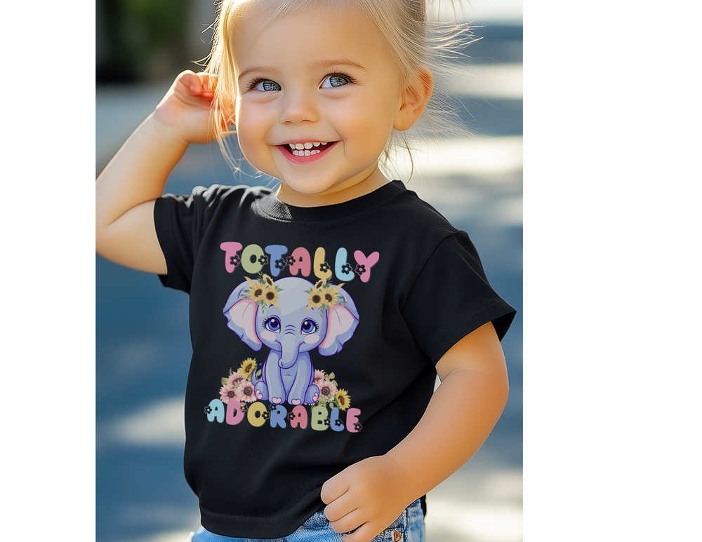 Totally Adorable Baby Tee featuring durable ribbed knitting, taped shoulders, and side seams for shape, available in infant sizes with a classic fit.