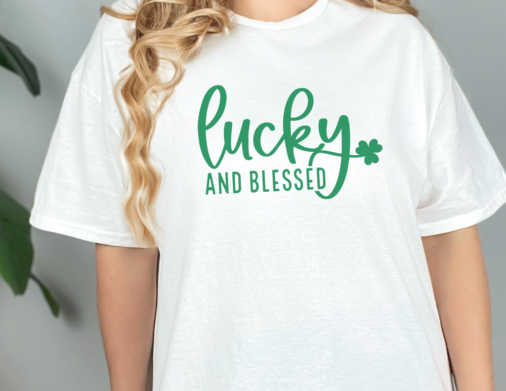 Lucky and Blessed Tee 16744134081071594825 24 T-Shirt Worlds Worst Tees