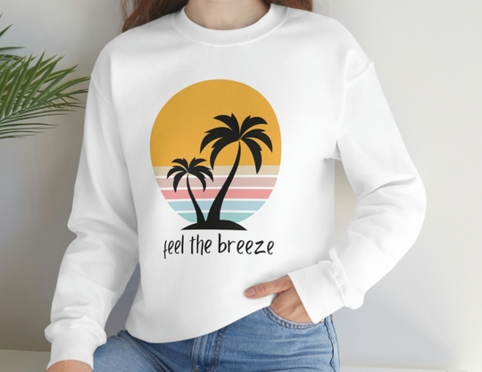 Feel the Breeze Crewneck Sweatshirt 62794395488314747513 46 Sweatshirt Worlds Worst Tees