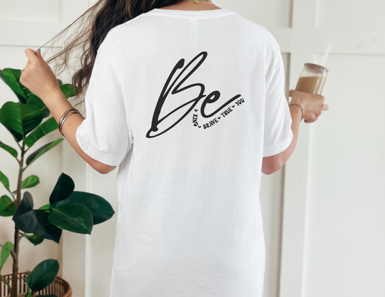 A staple tee for any wardrobe, the Be Kind Brave True You Tee features a classic fit with no side seams for ultimate comfort. Unisex, heavy cotton fabric with ribbed knit collar. Sizes S-5XL.