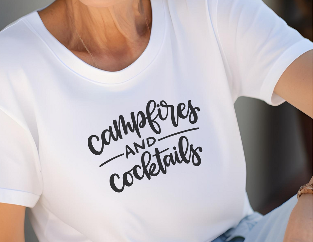 Cocktails and Campfires Tee 38208367627157327714 24 T-Shirt Worlds Worst Tees