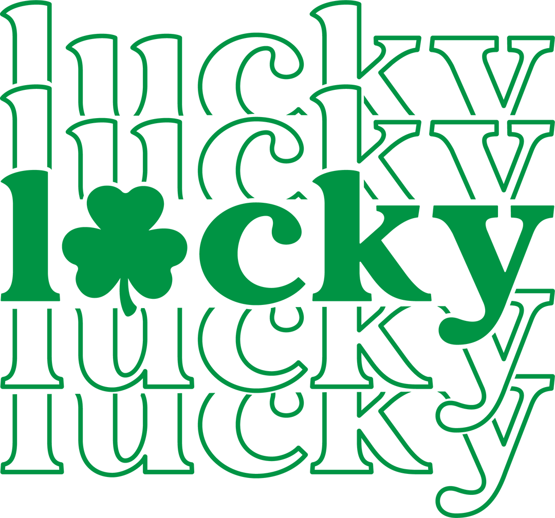 A classic staple, the Lucky Lucky Lucky Tee from Worlds Worst Tees features a green and black graphic design with a clover, arrow, and letter C on a medium weight, 100% cotton fabric. Classic fit, durable, and ribbed collar.