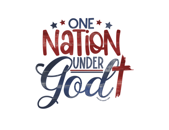 A classic unisex jersey tee with One Nation Under God print. 100% cotton, ribbed knit collars, tear away label, retail fit. Sizes XS-3XL. Soft, durable, and stylish. From Worlds Worst Tees.