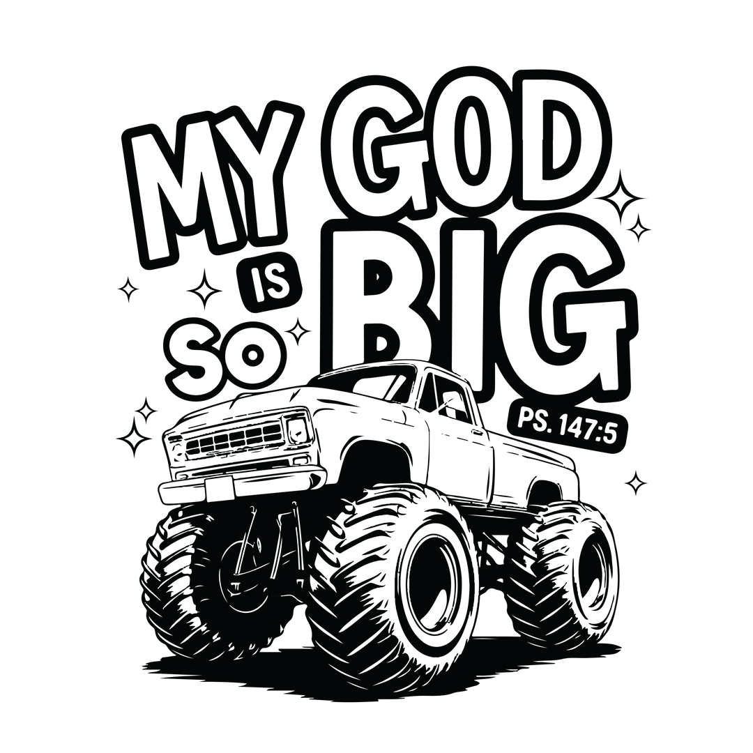 My GOD is So Big Baby Tee showcases durable, comfortable jersey fabric with ribbed knitting and taped shoulders, ideal for infants. Available in multiple sizes.