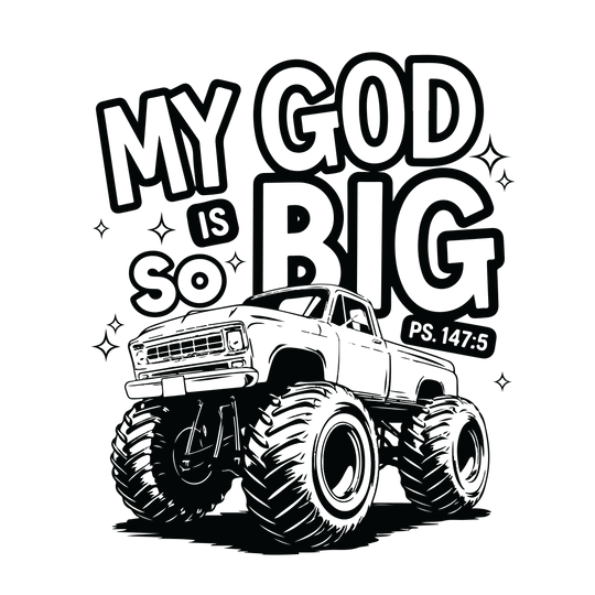 My GOD is So Big Baby Tee showcases durable, comfortable jersey fabric with ribbed knitting and taped shoulders, ideal for infants. Available in multiple sizes.