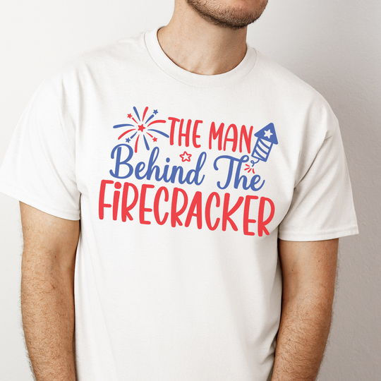 A classic staple, the Man Behind the Firecracker Tee from Worlds Worst Tees offers a medium-weight fabric, a classic fit, and durable construction. Unisex with no side seams, ribbed knit collar, and versatile sizing options.