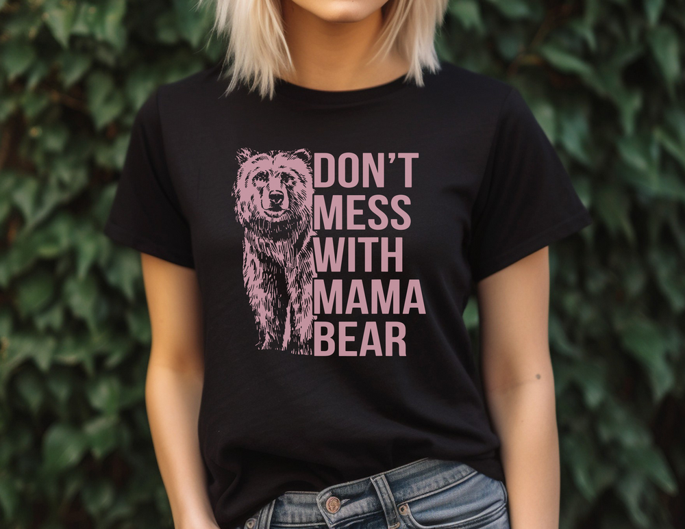 A relaxed-fit, garment-dyed tee crafted from 100% ring-spun cotton, featuring a bear design. Durable double-needle stitching, soft-washed fabric, and tubular shape. Perfect for daily wear. From Worlds Worst Tees.